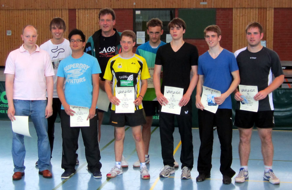 Siegerehrung Bezirksrangliste 2012
